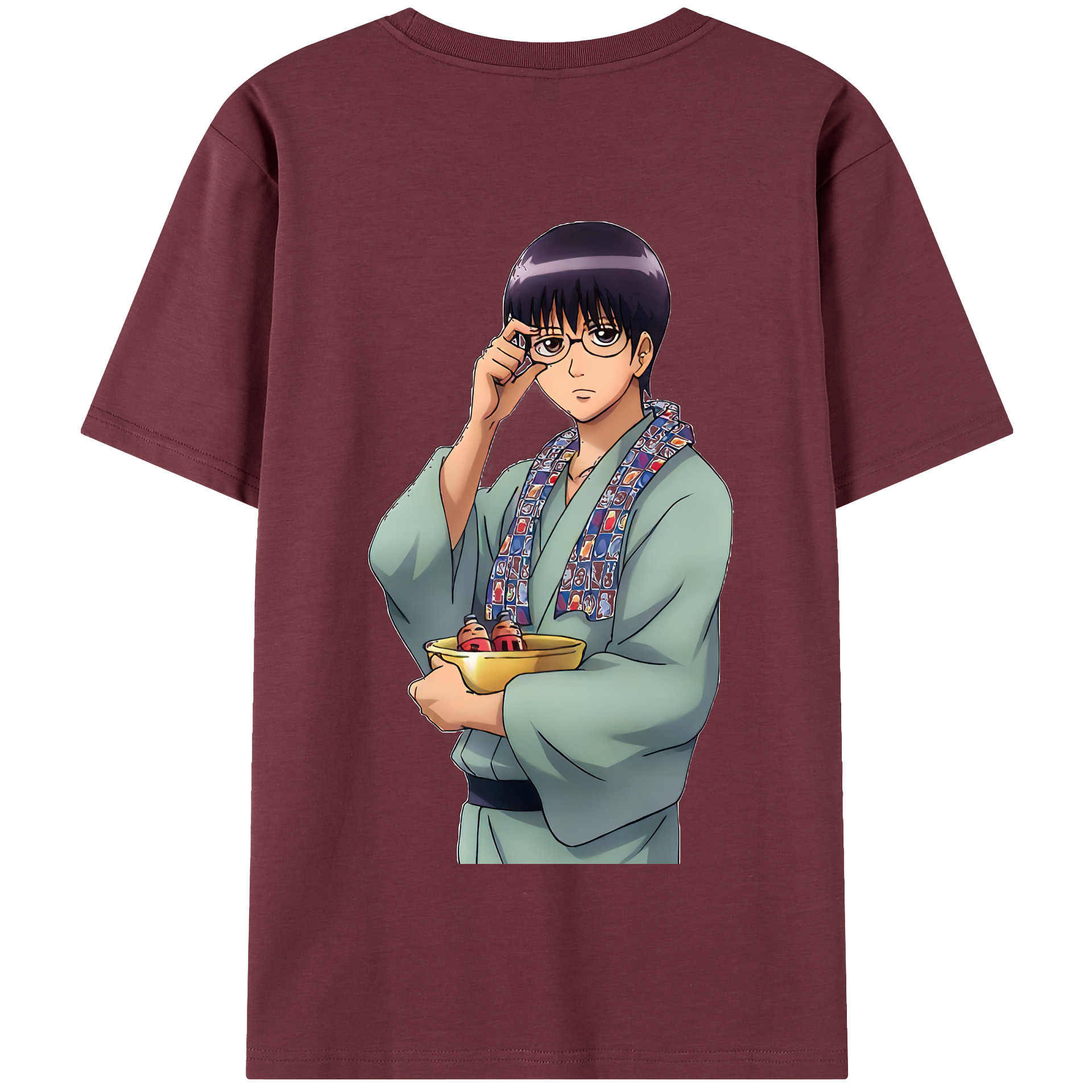 （画像用） ぎんたま 坂田銀時（さかたぎんとき） 神楽 志村新八（しむら しんぱち） GINTAMA Sakata Gintoki Kagura Shimura Shinpachi 綿100％半袖Tシャツ（背面プリント）